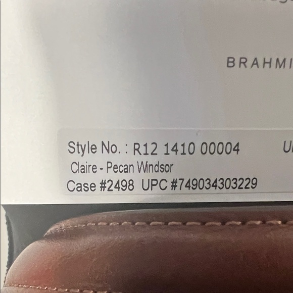 Brahmin Claire Pecan Windsor Leather Barrel Crossbody NWT - Picture 3 of 12